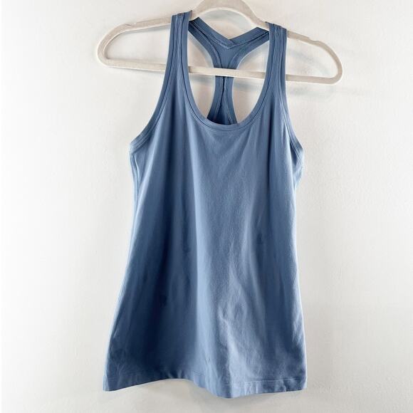 Lululemon Cool Racerback Fitted Slim Tank Top Blue XS - Picture 1 of 6